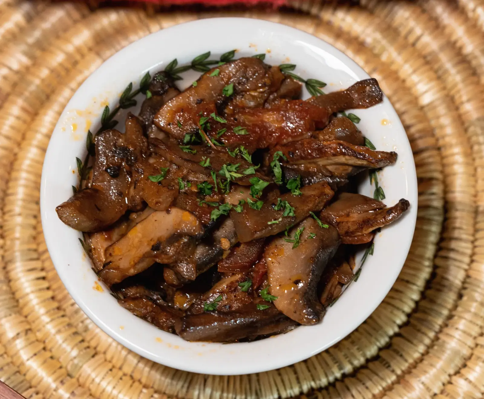 Ingudia Tibs Ethiopian dish at Mesob